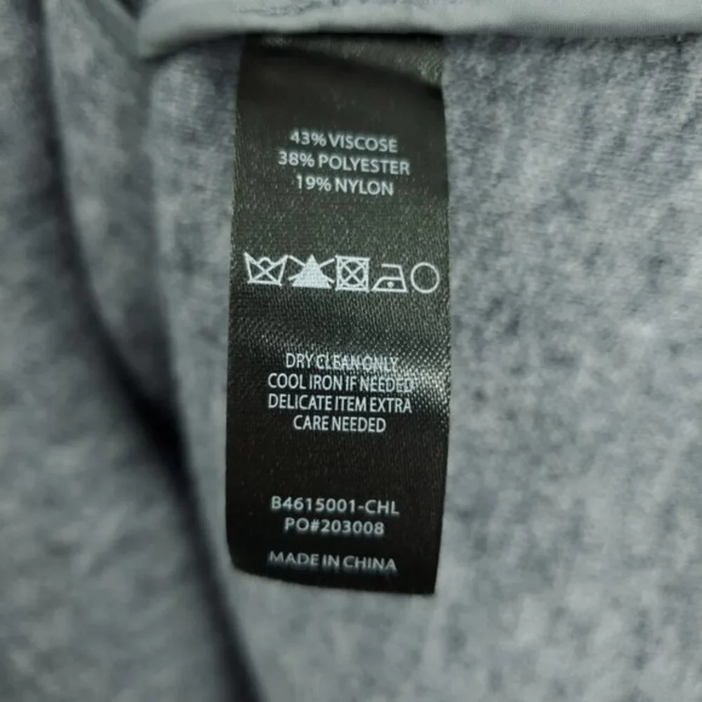 Betabrand LuxeMelange Double Breasted Blazer XL Charcoal Gray